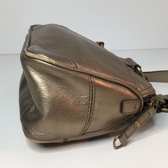 Fossil Leather dark gold Studded handbag buckle - Picture 6 of 8